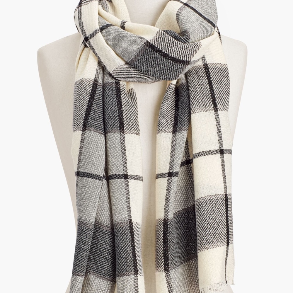 Talbot's Windowpane Plaid Scarf